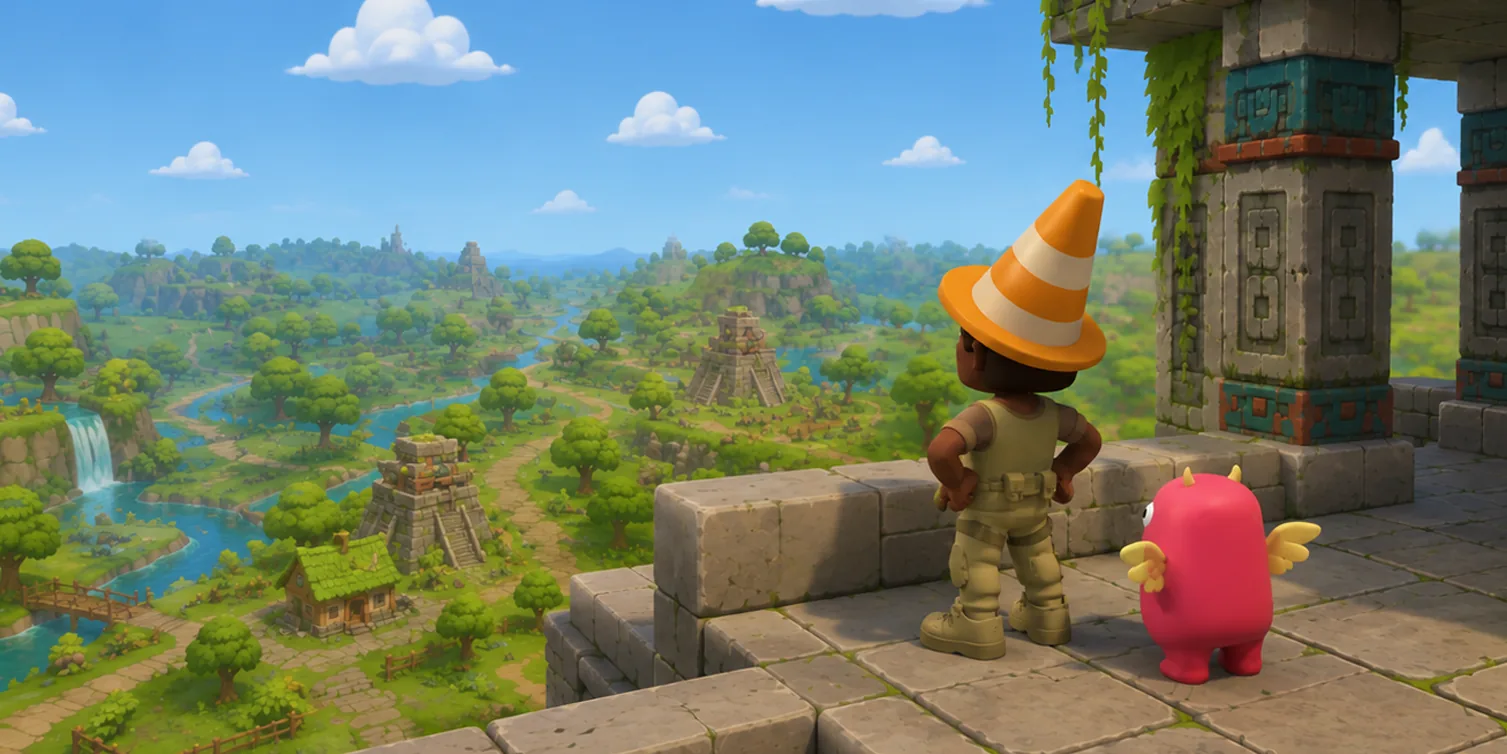 A 3D game world rendered in an engine viewport