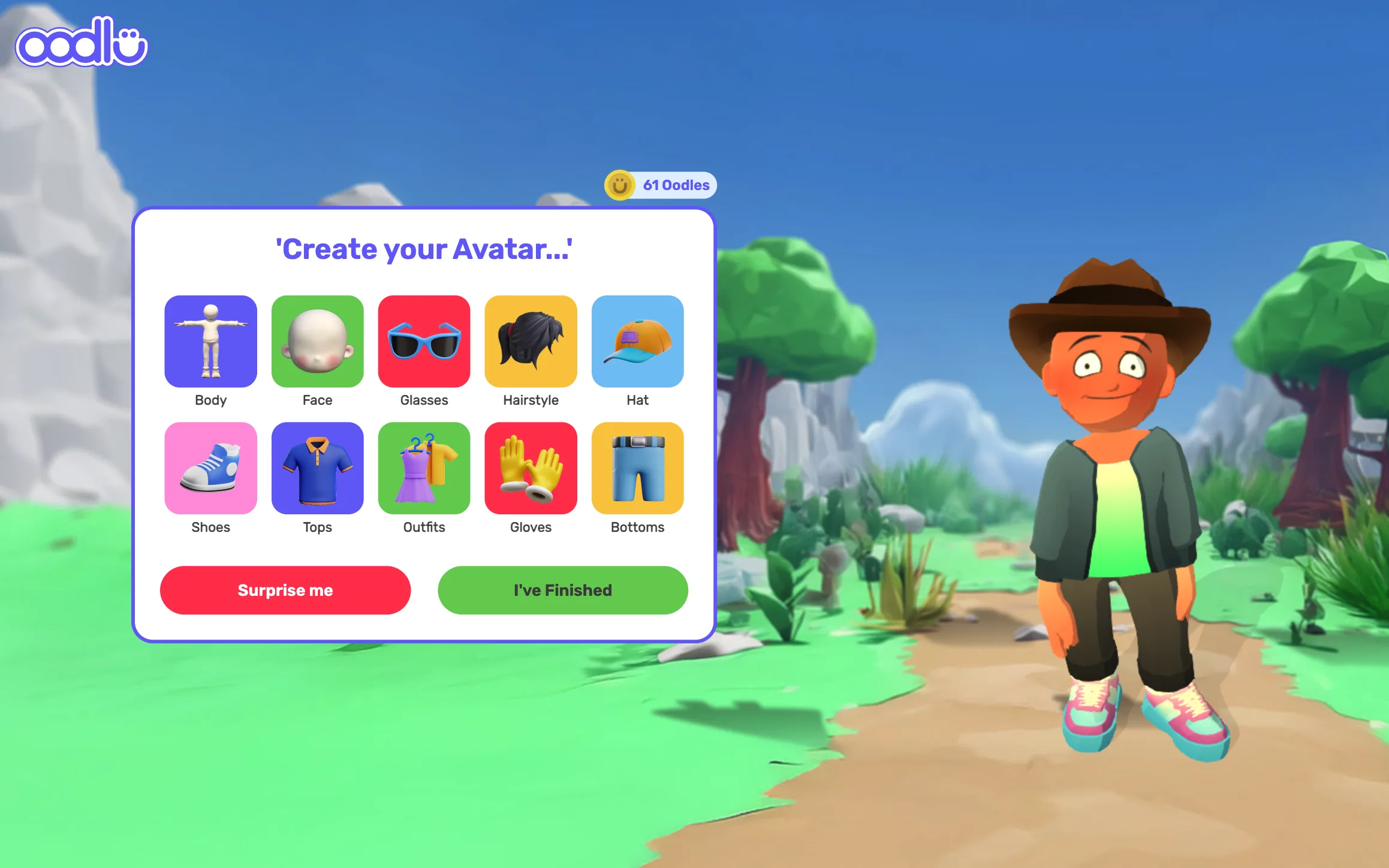 In-game render: a student's avatar completing a curriculum challenge