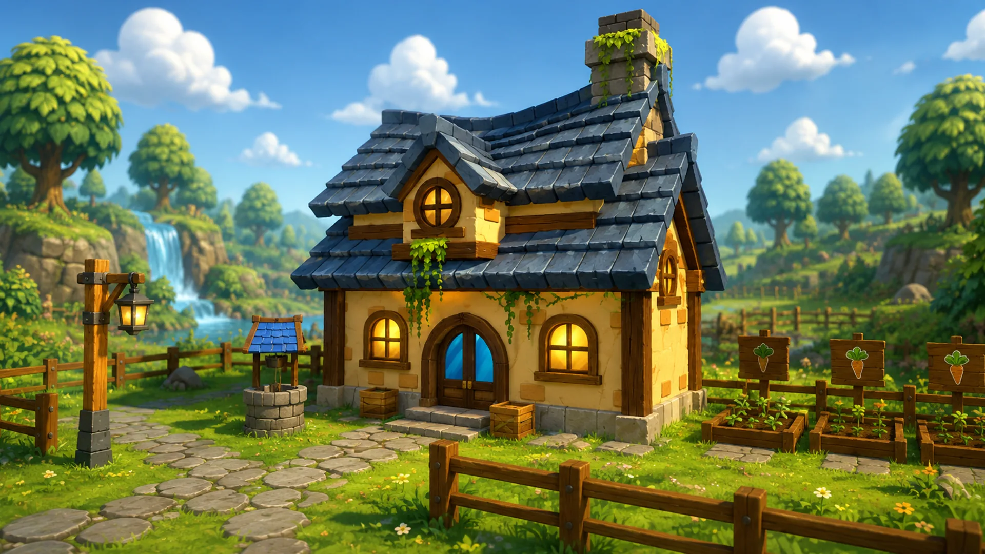 In-game render: two avatars exploring a shared world together