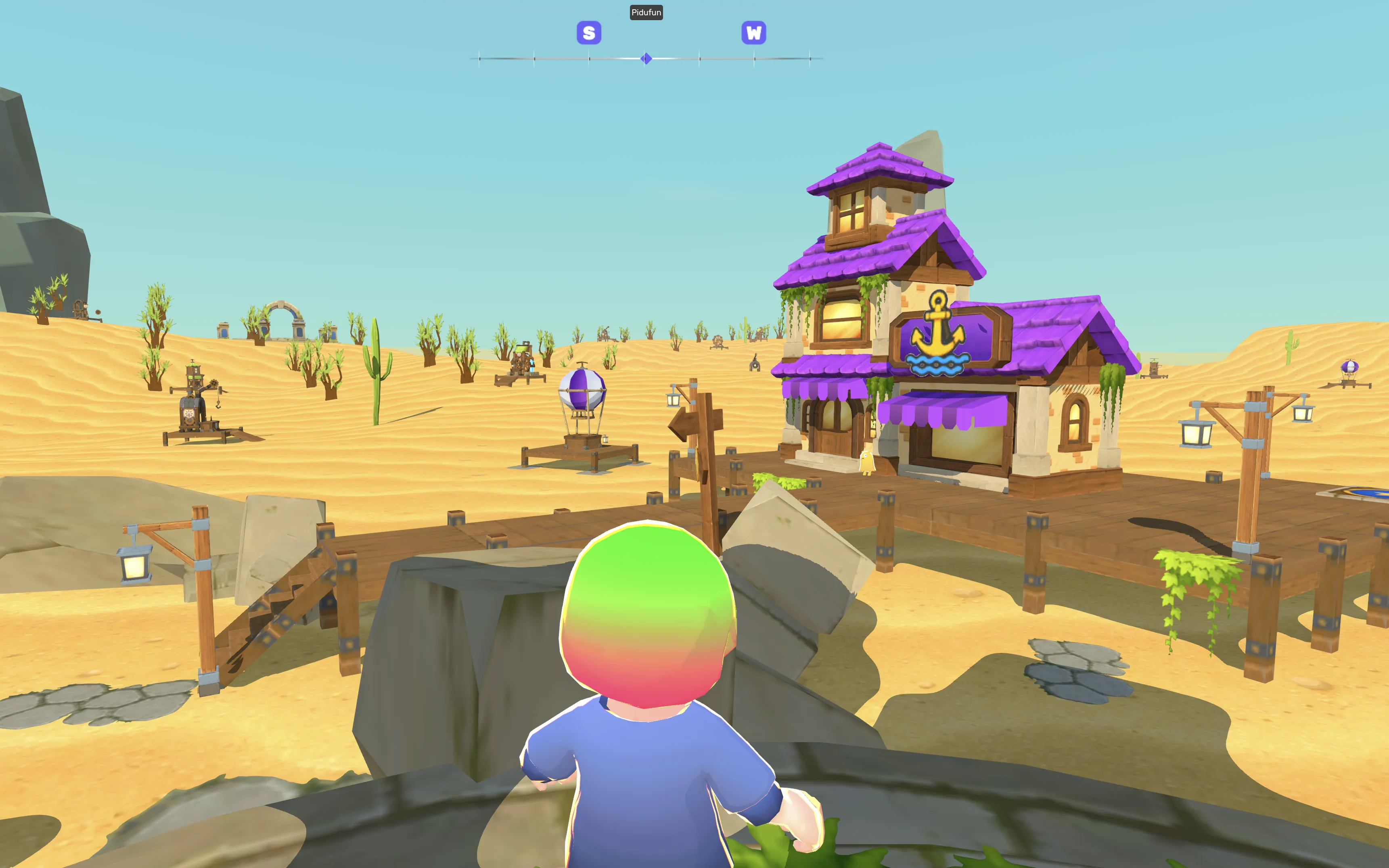 In-game render: a wide shot of several neighbouring islands